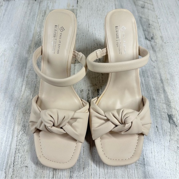 New CALL IT SPRING RHIA Twisted Flat Toe High Block Heel Sandals #786 - Picture 5 of 11